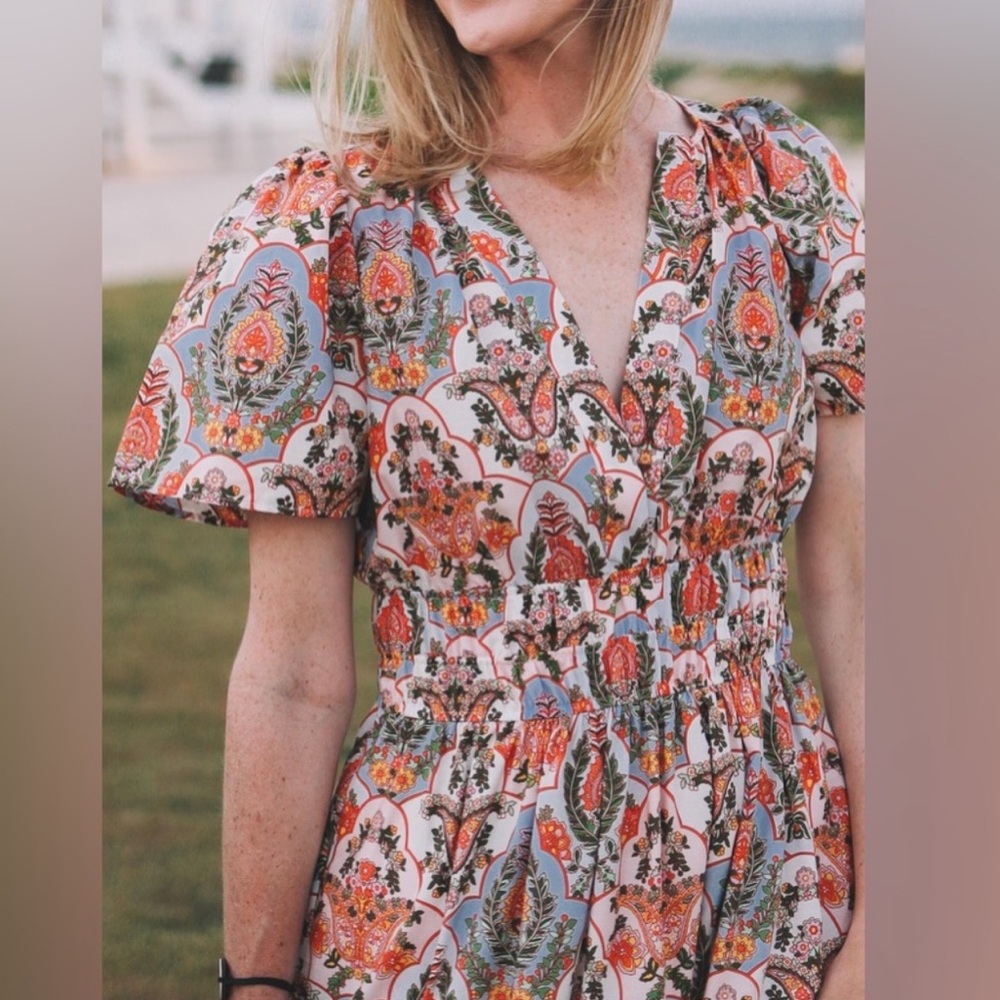 Anthropologie Somerset Maxi Dress Pink Medallion Blogger Fave HTF 2X